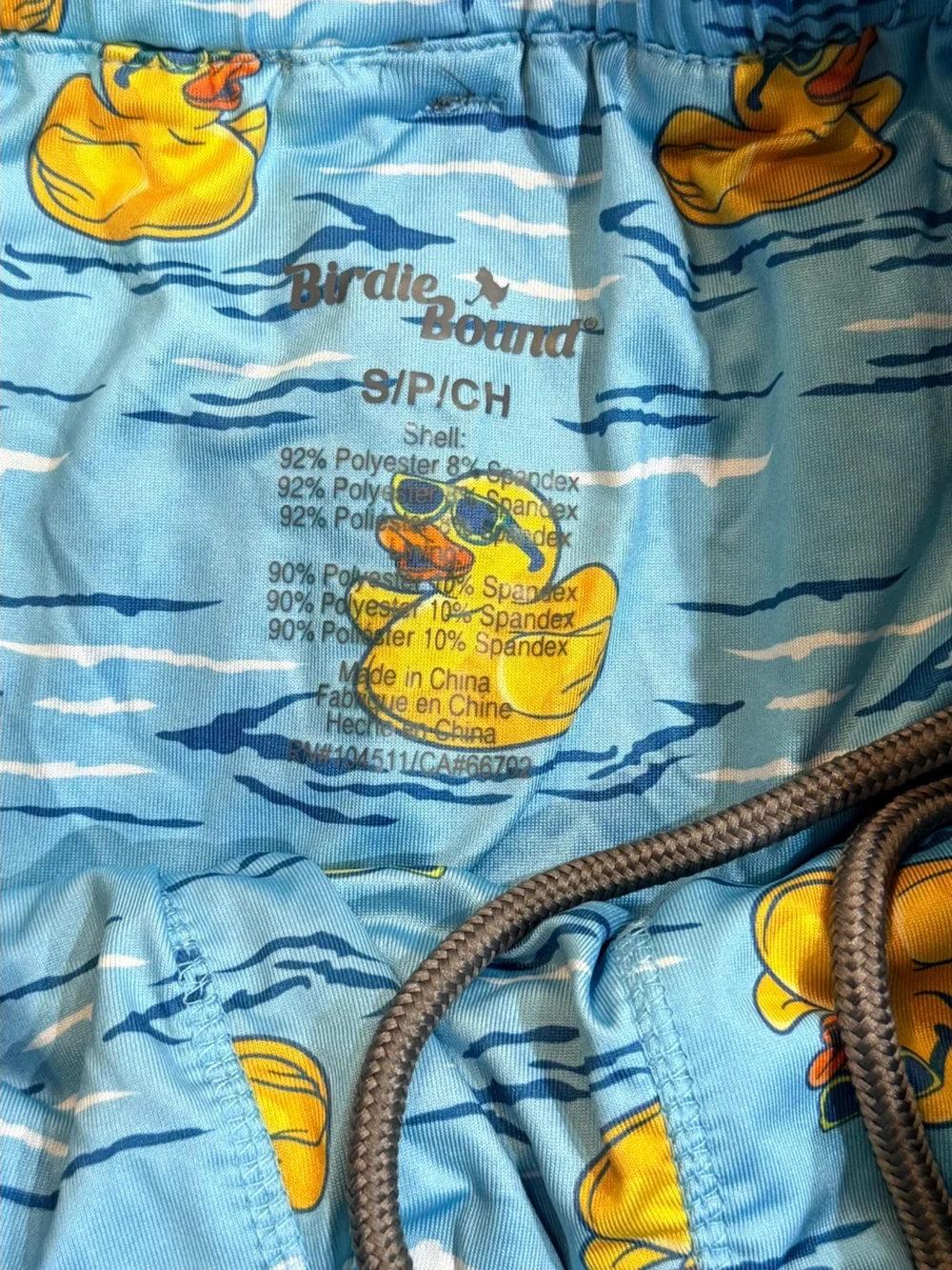 Men’s BIRDIEBOUND Grey swim trunks- Size small